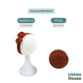 Baby Neutral Jersey Wrap With Hairband SR091 | NB | Brick Brown